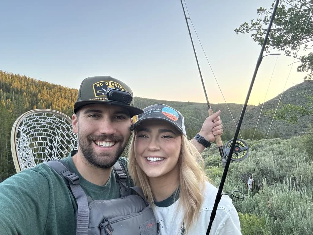 Fly fishing together in Wyoming
